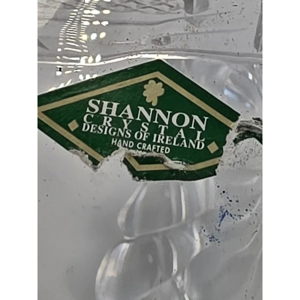 Shannon Crystal Designs of Ireland Pagoda Trinket Box Candy Dish Clear Glass Lid